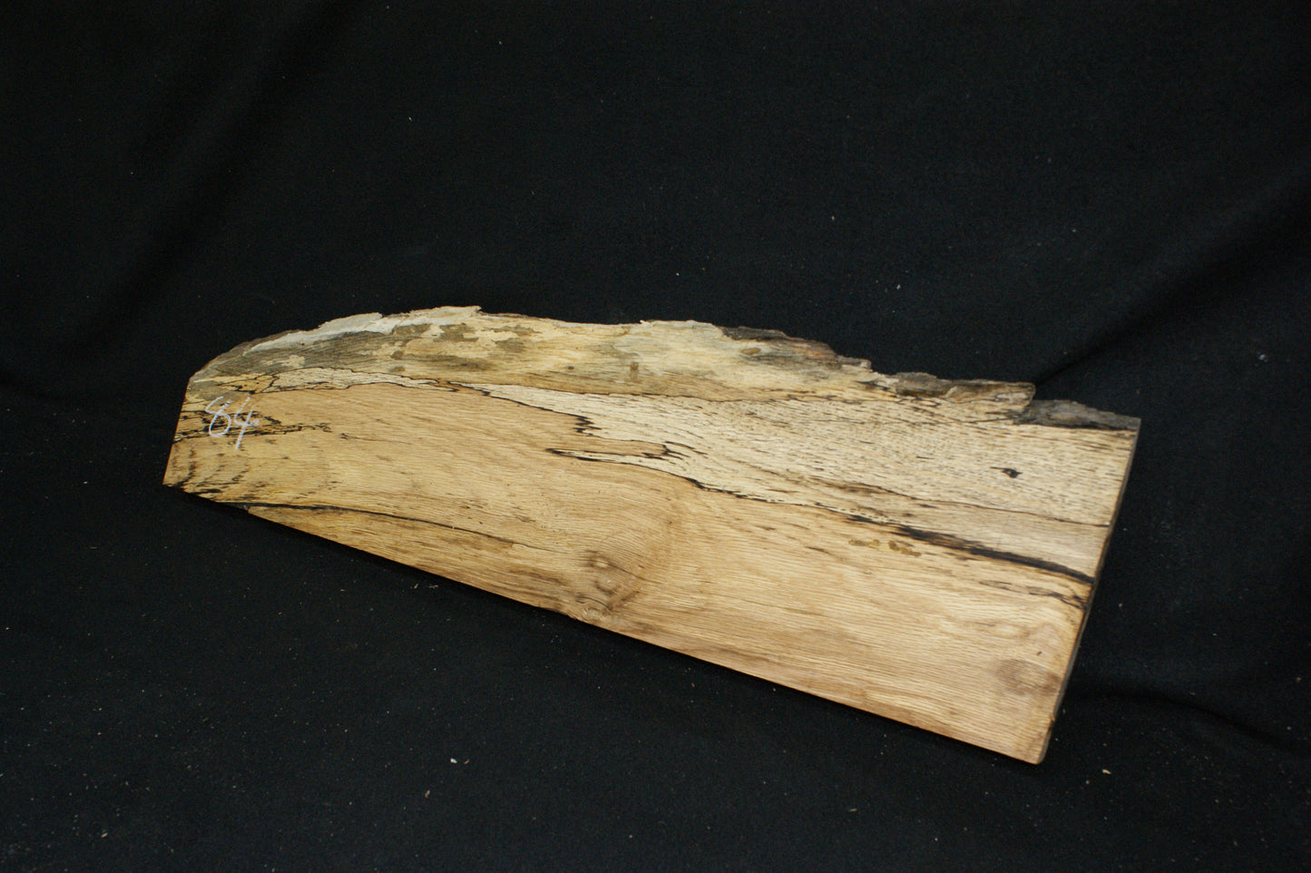 (84) SPALTED TURKEY OAK, 782 L x 225 W x 45 D mm RUSTIC HARDWOOD, CRAFTS, SHELVING