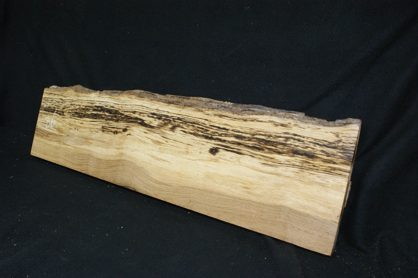 (86) SPALTED TURKEY OAK, 1000 L x 305 W x 45 D mm RUSTIC HARDWOOD, CRAFTS, SHELVING