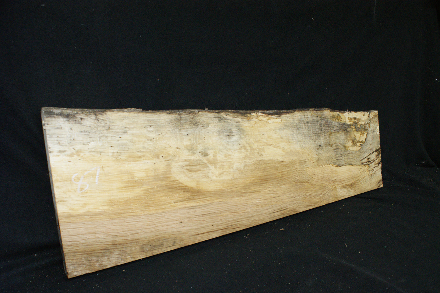 (87) SPALTED TURKEY OAK, 993 L x 317 W x 45 D mm RUSTIC HARDWOOD, CRAFTS, SHELVING