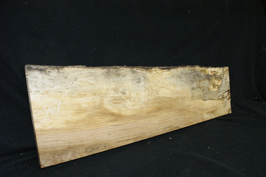 (87) SPALTED TURKEY OAK, 993 L x 317 W x 45 D mm RUSTIC HARDWOOD, CRAFTS, SHELVING