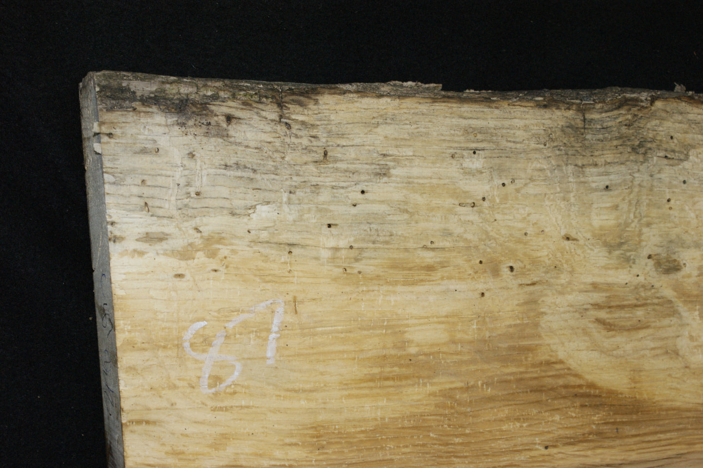 (87) SPALTED TURKEY OAK, 993 L x 317 W x 45 D mm RUSTIC HARDWOOD, CRAFTS, SHELVING