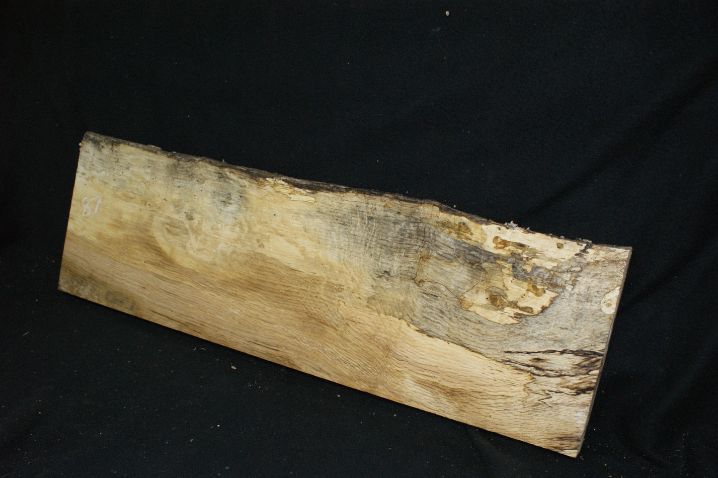 (87) SPALTED TURKEY OAK, 993 L x 317 W x 45 D mm RUSTIC HARDWOOD, CRAFTS, SHELVING