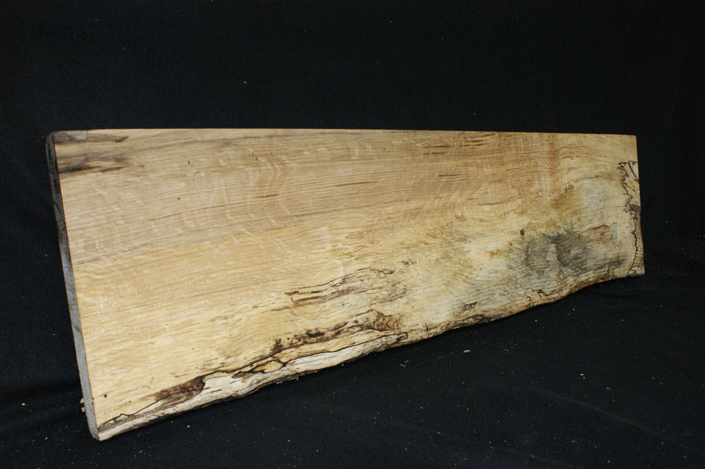 (87) SPALTED TURKEY OAK, 993 L x 317 W x 45 D mm RUSTIC HARDWOOD, CRAFTS, SHELVING