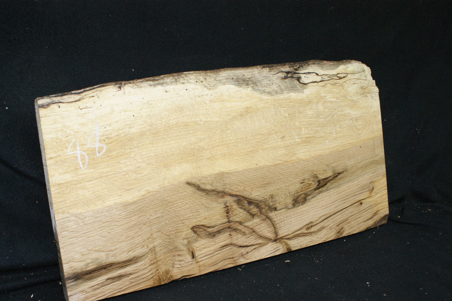 (88) SPALTED TURKEY OAK, 740 L x 380 W x 45 D mm RUSTIC HARDWOOD, CRAFTS, SHELVING