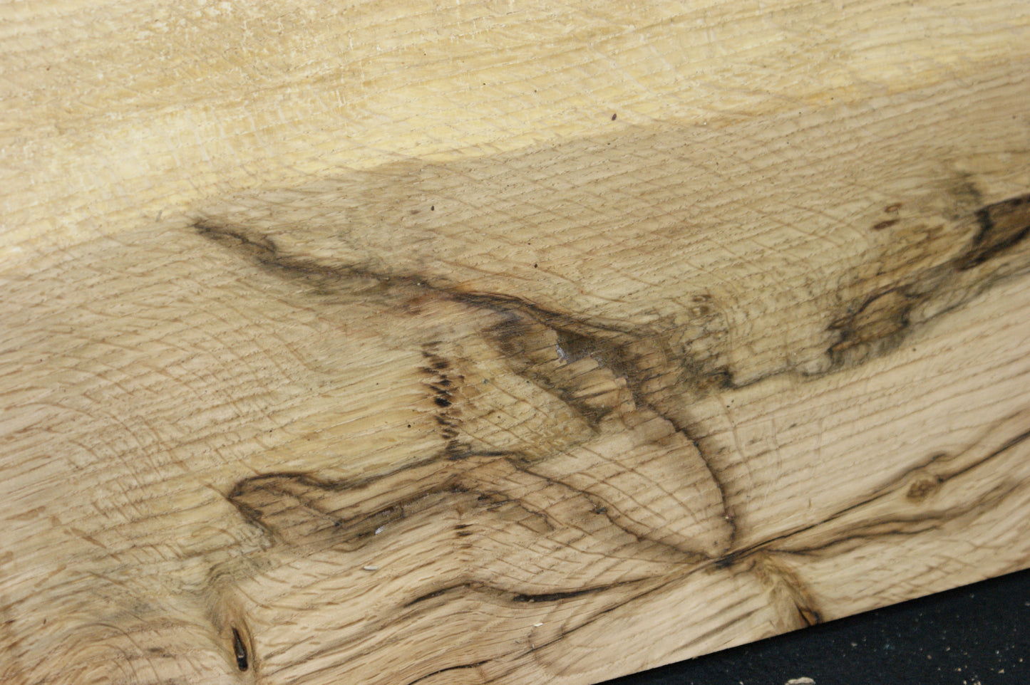 (88) SPALTED TURKEY OAK, 740 L x 380 W x 45 D mm RUSTIC HARDWOOD, CRAFTS, SHELVING