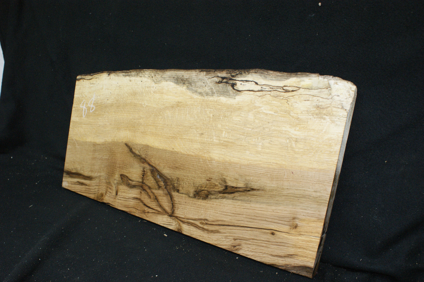 (88) SPALTED TURKEY OAK, 740 L x 380 W x 45 D mm RUSTIC HARDWOOD, CRAFTS, SHELVING