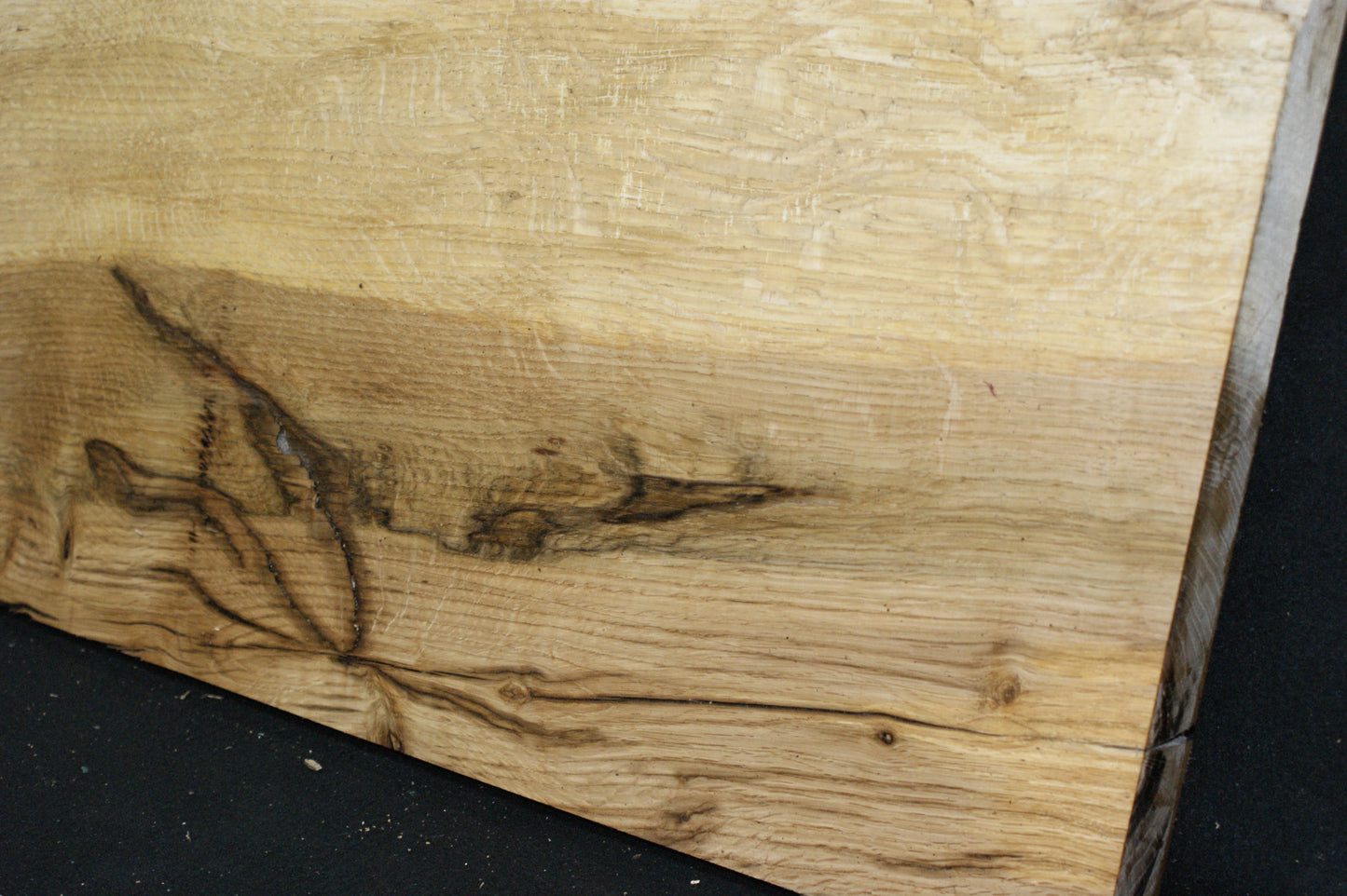 (88) SPALTED TURKEY OAK, 740 L x 380 W x 45 D mm RUSTIC HARDWOOD, CRAFTS, SHELVING