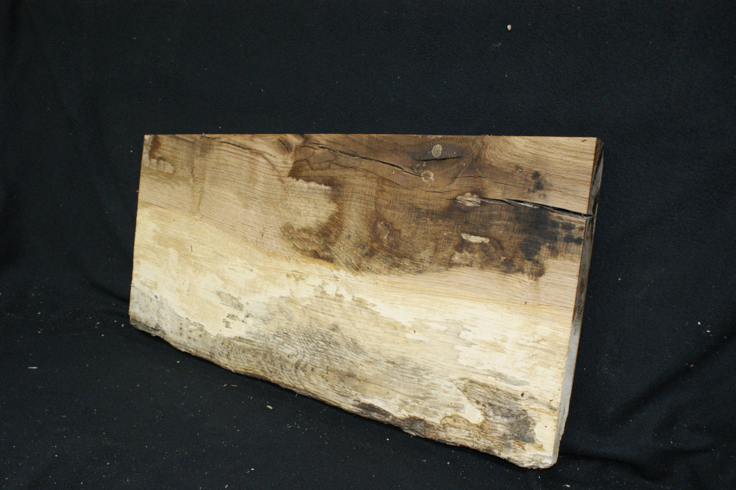 (88) SPALTED TURKEY OAK, 740 L x 380 W x 45 D mm RUSTIC HARDWOOD, CRAFTS, SHELVING