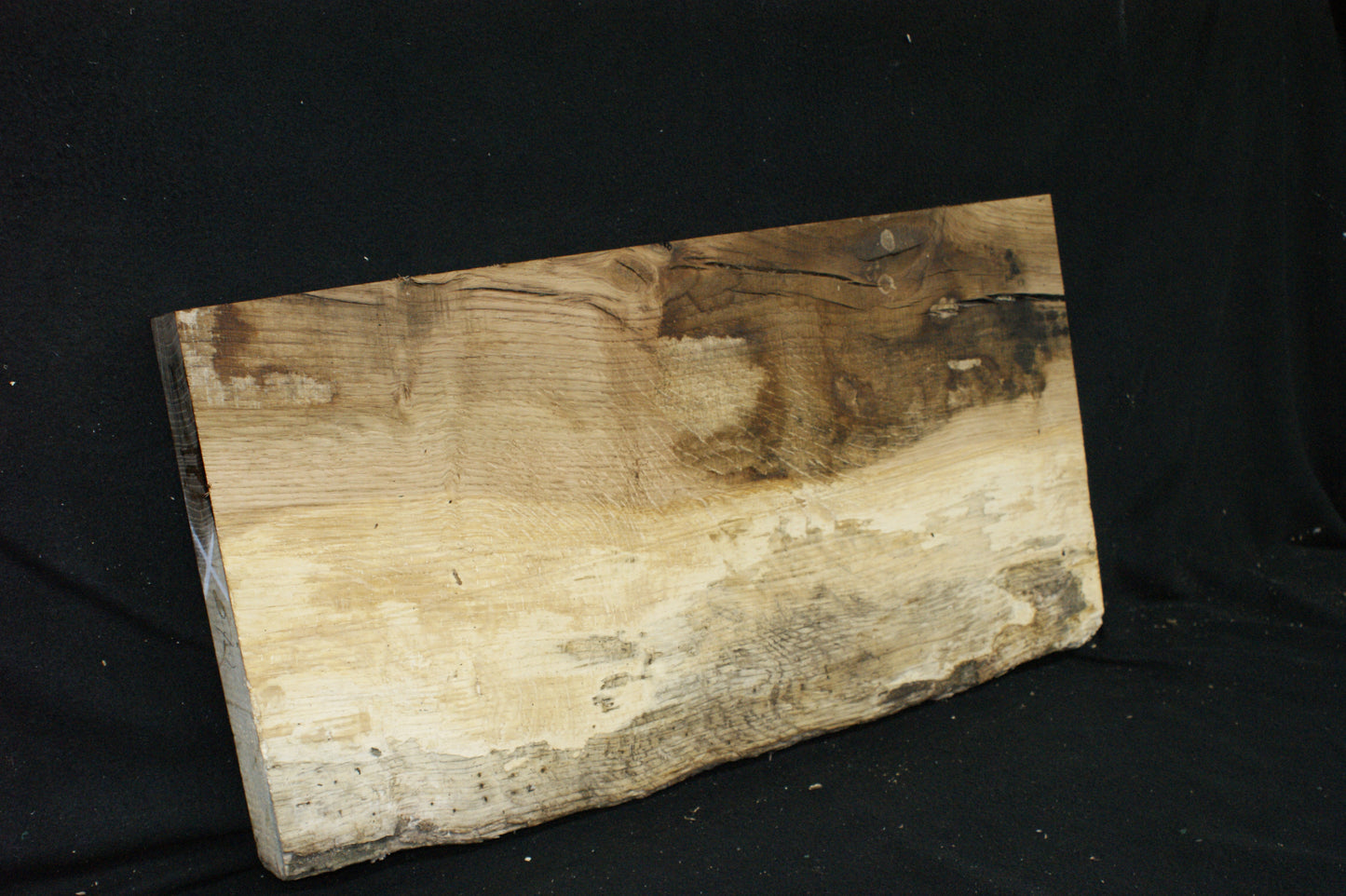 (88) SPALTED TURKEY OAK, 740 L x 380 W x 45 D mm RUSTIC HARDWOOD, CRAFTS, SHELVING