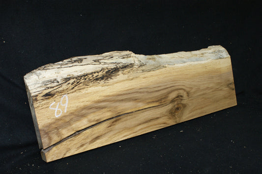 (89) SPALTED TURKEY OAK, 755 L x 255 W x 45 D mm RUSTIC HARDWOOD, CRAFTS, SHELVING