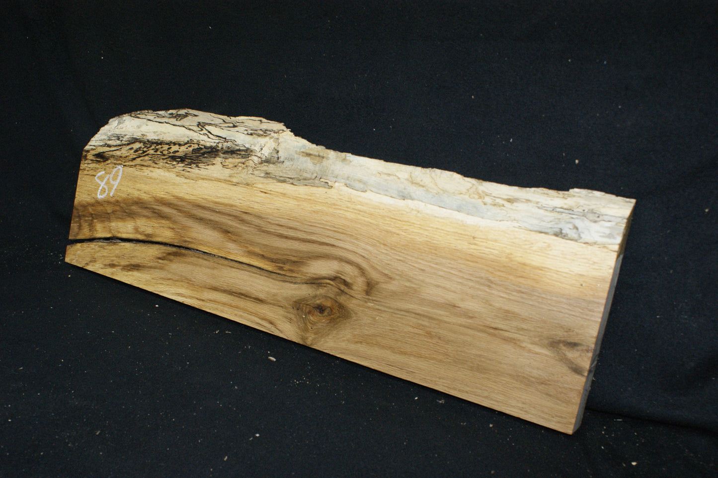 (89) SPALTED TURKEY OAK, 755 L x 255 W x 45 D mm RUSTIC HARDWOOD, CRAFTS, SHELVING