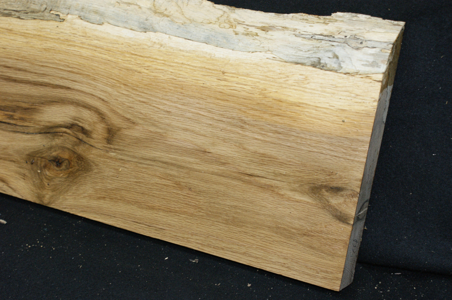 (89) SPALTED TURKEY OAK, 755 L x 255 W x 45 D mm RUSTIC HARDWOOD, CRAFTS, SHELVING