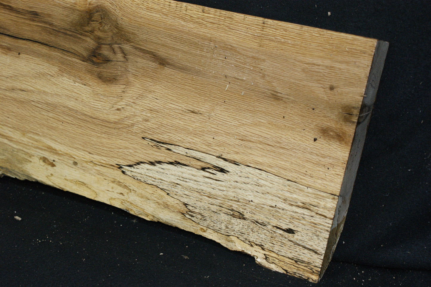 (89) SPALTED TURKEY OAK, 755 L x 255 W x 45 D mm RUSTIC HARDWOOD, CRAFTS, SHELVING