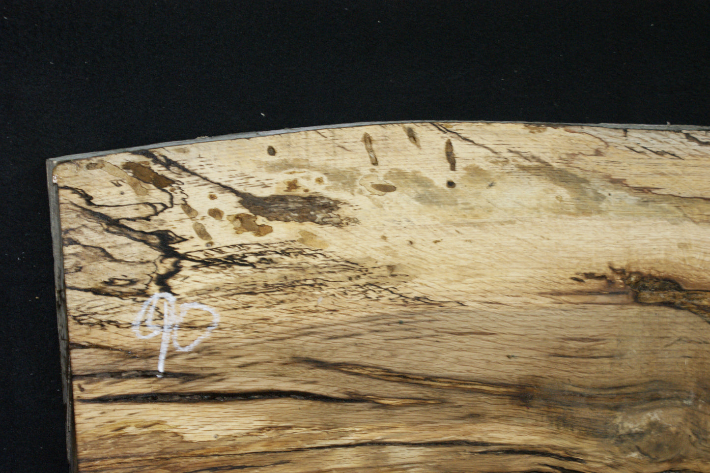 (90) SPALTED TURKEY OAK, 920 L x 355 W x 45 D mm RUSTIC HARDWOOD, CRAFTS, SHELVING