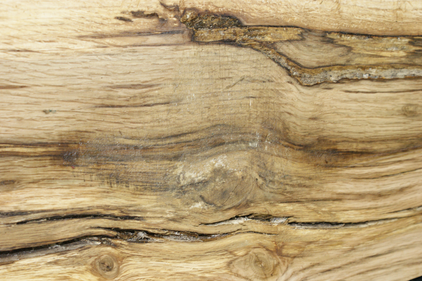 (90) SPALTED TURKEY OAK, 920 L x 355 W x 45 D mm RUSTIC HARDWOOD, CRAFTS, SHELVING