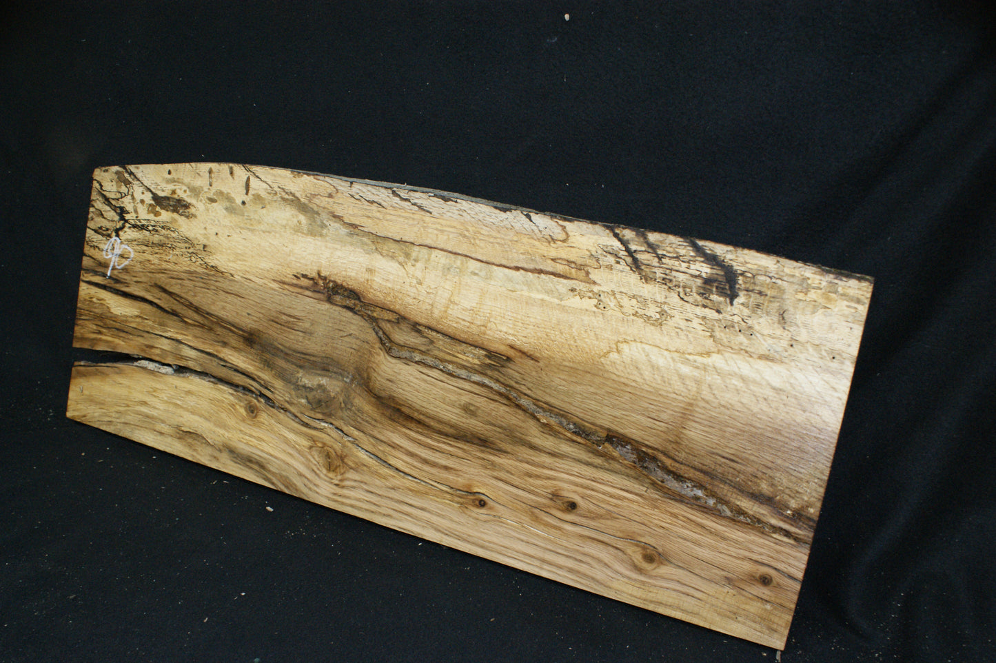 (90) SPALTED TURKEY OAK, 920 L x 355 W x 45 D mm RUSTIC HARDWOOD, CRAFTS, SHELVING