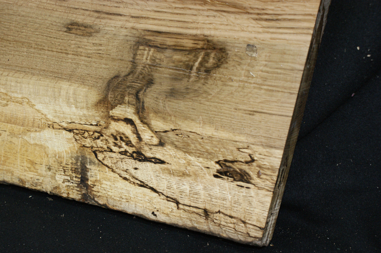 (90) SPALTED TURKEY OAK, 920 L x 355 W x 45 D mm RUSTIC HARDWOOD, CRAFTS, SHELVING