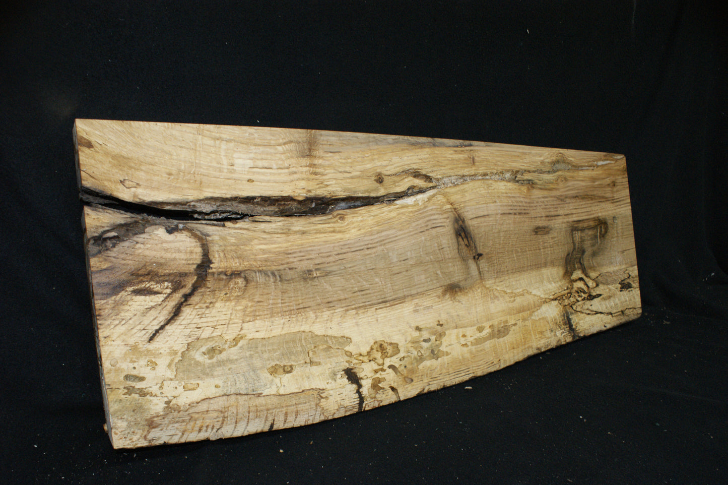 (90) SPALTED TURKEY OAK, 920 L x 355 W x 45 D mm RUSTIC HARDWOOD, CRAFTS, SHELVING