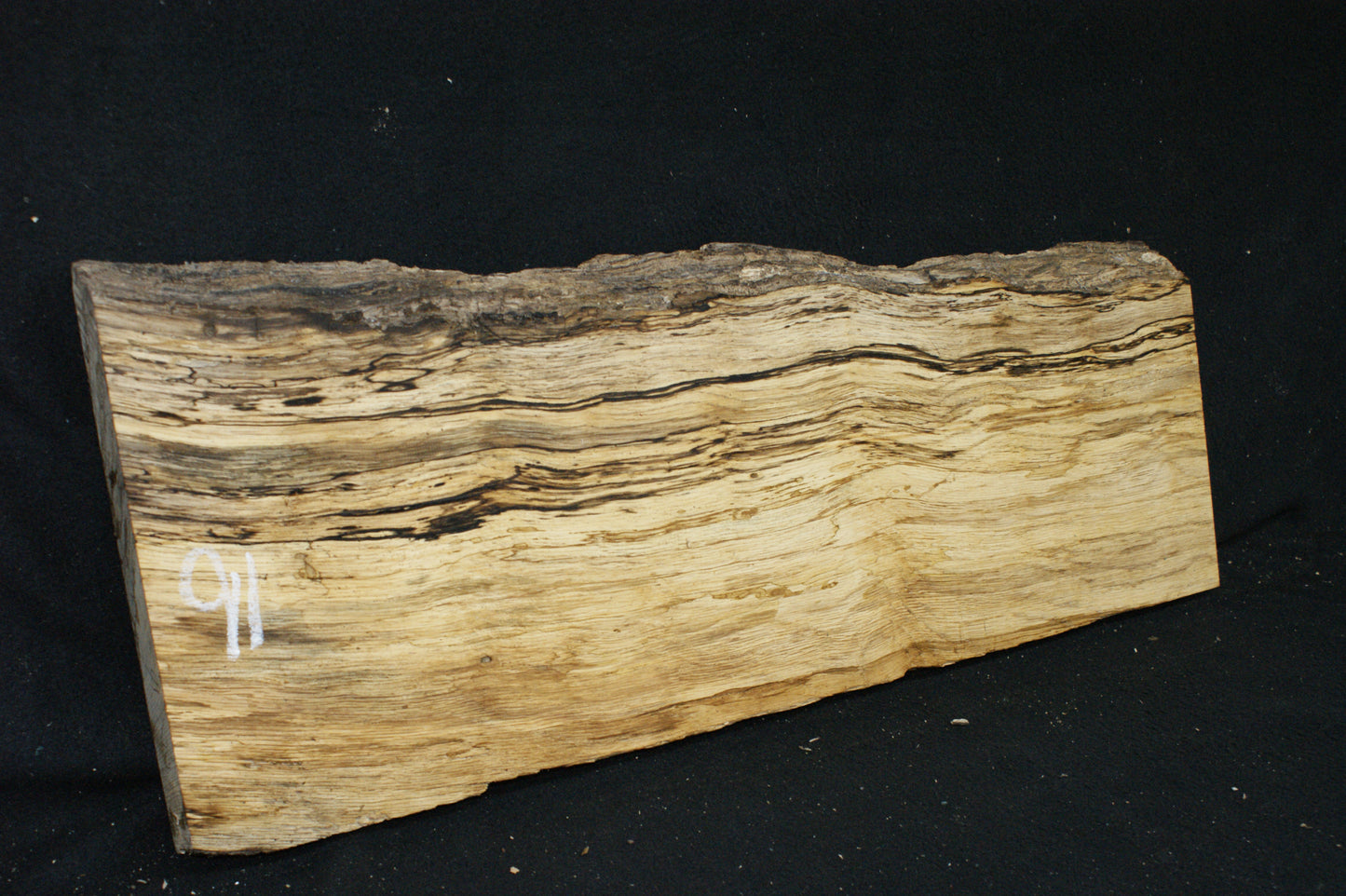 (91) SPALTED TURKEY OAK, 720  L x 280 W x 45 D mm RUSTIC HARDWOOD, CRAFTS, SHELVING