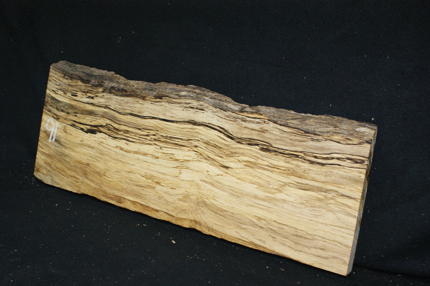 (91) SPALTED TURKEY OAK, 720  L x 280 W x 45 D mm RUSTIC HARDWOOD, CRAFTS, SHELVING