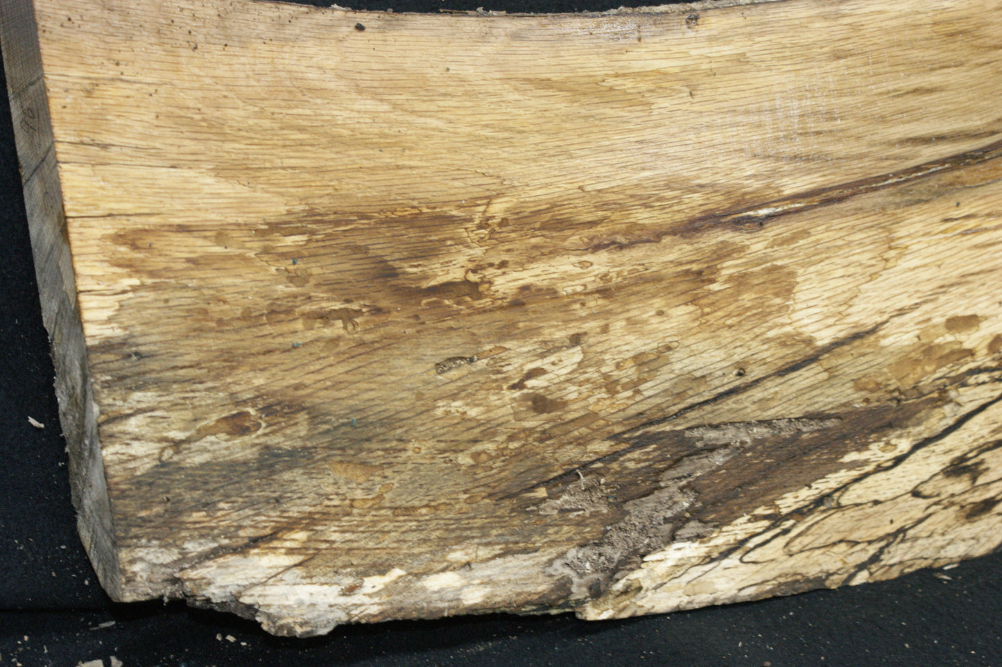 (96) SPALTED TURKEY OAK, 870 L x 290 W x 45 D mm RUSTIC HARDWOOD, CRAFTS, SHELVING