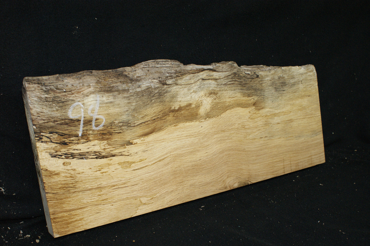 (98) SPALTED TURKEY OAK, 686 L x 265 W x 45 D mm RUSTIC HARDWOOD, CRAFTS, SHELVING