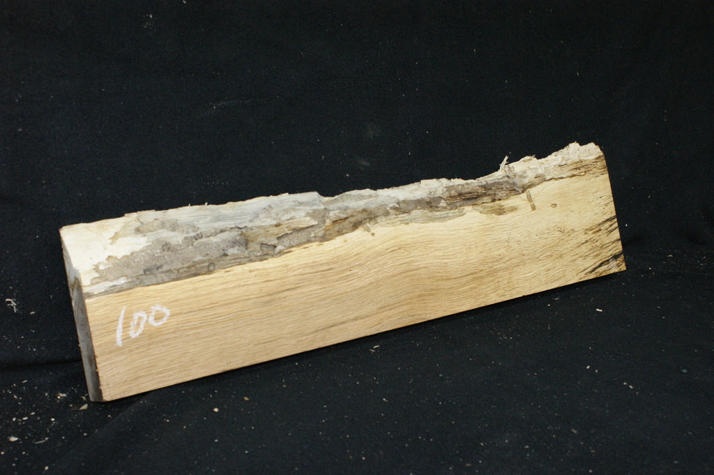 (100) SPALTED TURKEY OAK, 730 L x 187 W x 45 D mm RUSTIC HARDWOOD, CRAFTS, SHELVING oak & burr oak