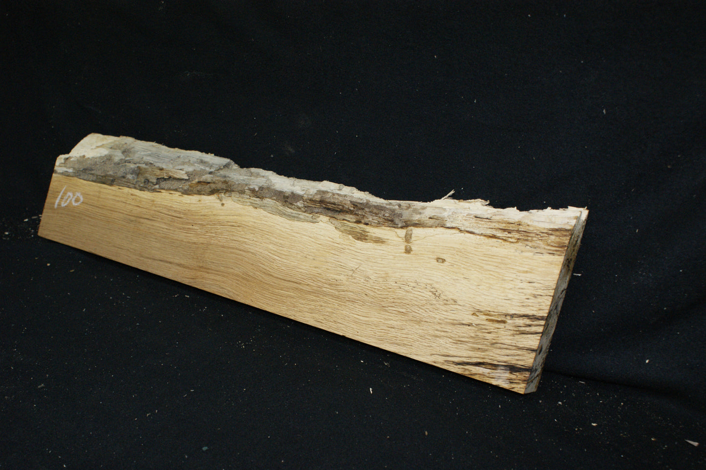 (100) SPALTED TURKEY OAK, 730 L x 187 W x 45 D mm RUSTIC HARDWOOD, CRAFTS, SHELVING