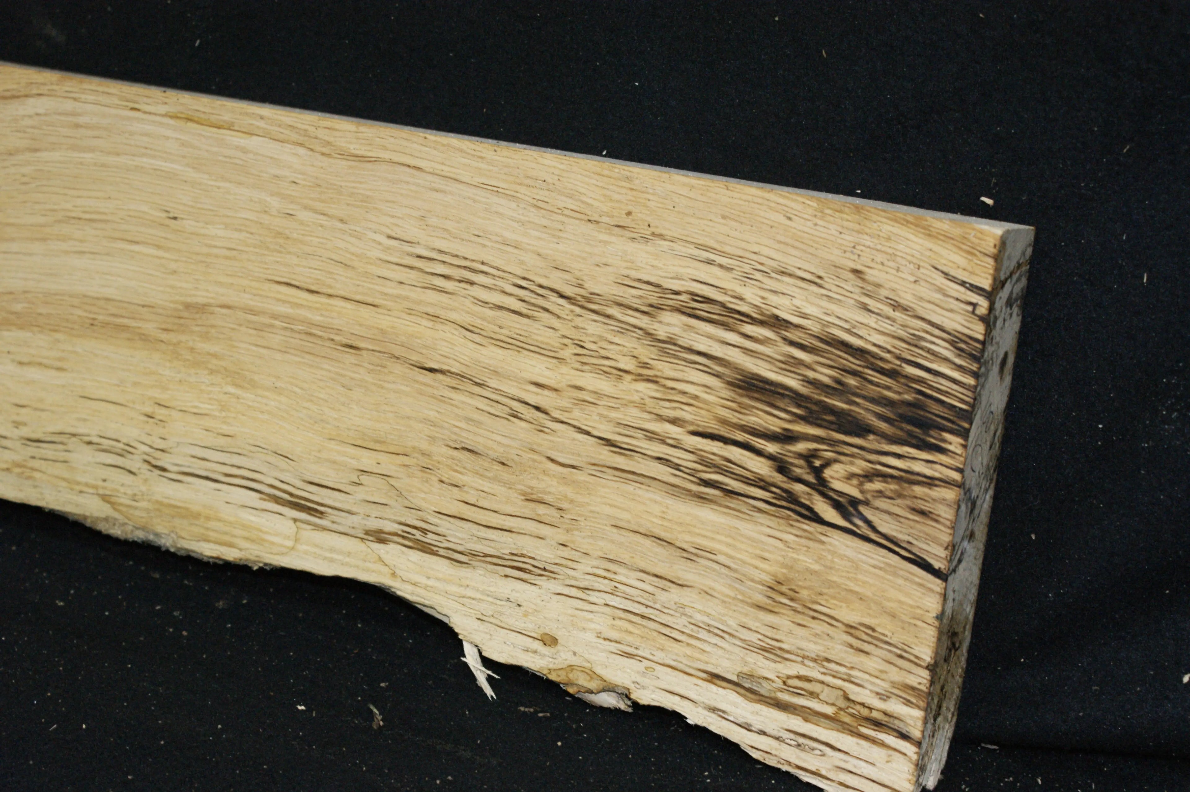 (100) SPALTED TURKEY OAK, 730 L x 187 W x 45 D mm RUSTIC HARDWOOD, CRAFTS, SHELVING oak & burr oak
