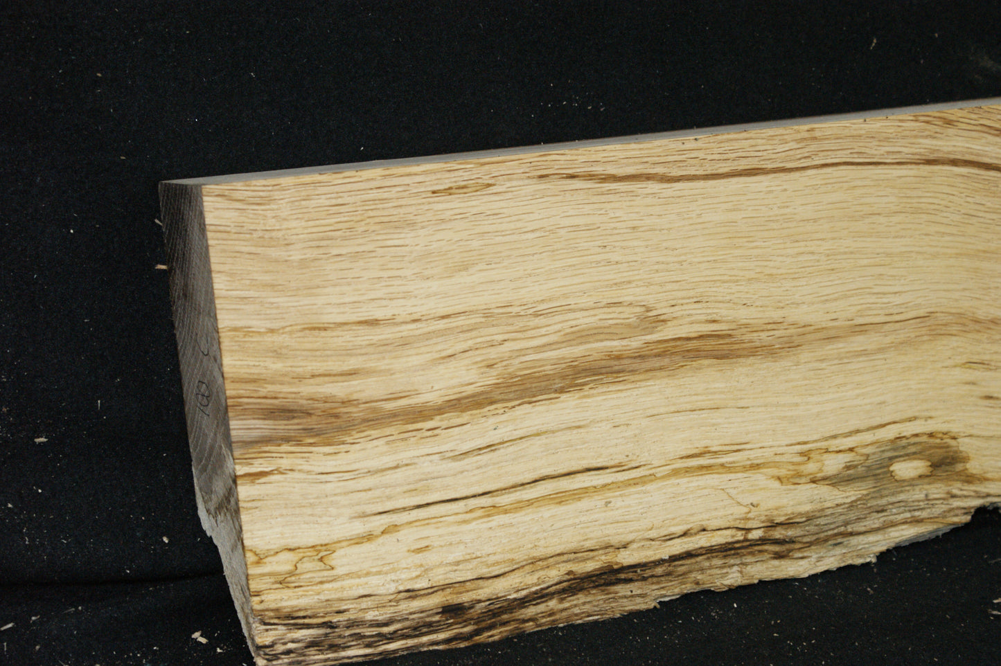 (100) SPALTED TURKEY OAK, 730 L x 187 W x 45 D mm RUSTIC HARDWOOD, CRAFTS, SHELVING