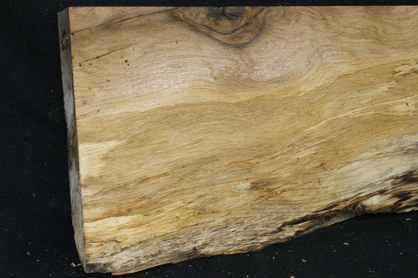 (101) SPALTED TURKEY OAK, 996 L x 275 W x 45 D mm RUSTIC HARDWOOD, CRAFTS, SHELVING