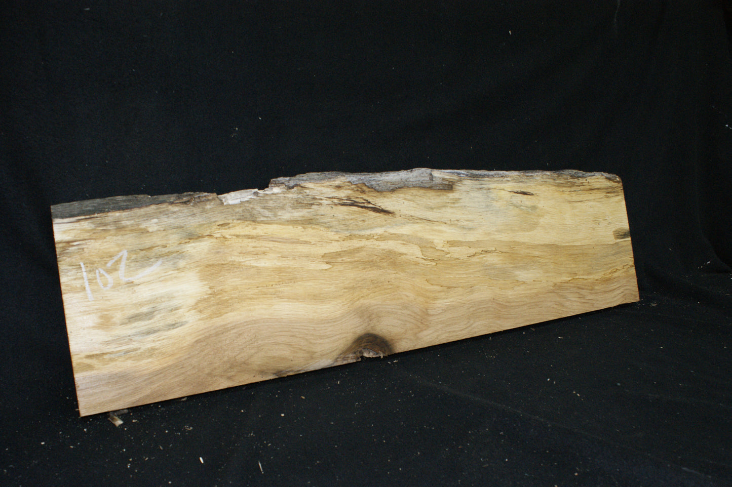 (102) SPALTED TURKEY OAK, 1015 L x 288 W x 45 D mm RUSTIC HARDWOOD, CRAFTS, SHELVING