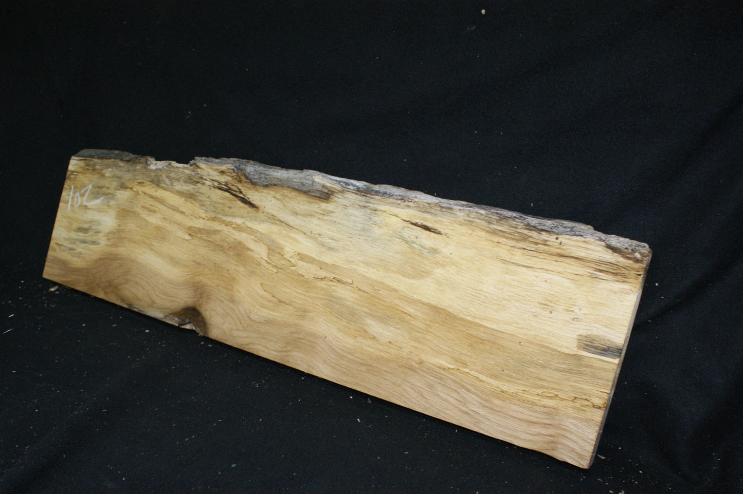 (102) SPALTED TURKEY OAK, 1015 L x 288 W x 45 D mm RUSTIC HARDWOOD, CRAFTS, SHELVING