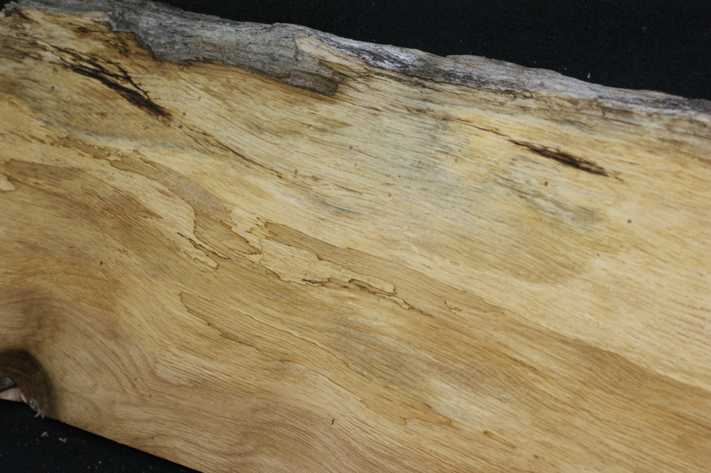 (102) SPALTED TURKEY OAK, 1015 L x 288 W x 45 D mm RUSTIC HARDWOOD, CRAFTS, SHELVING