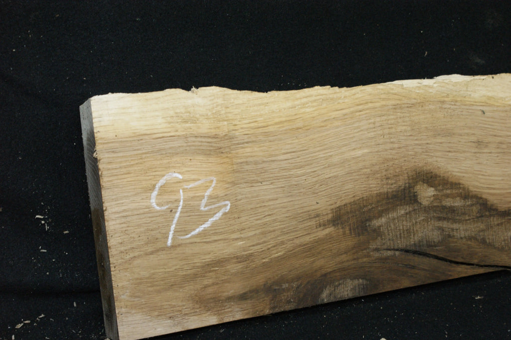 (93) SPALTED TURKEY OAK, 765 L x 182 W x 45 D mm RUSTIC HARDWOOD, CRAFTS, SHELVING Oak & Burr Oak