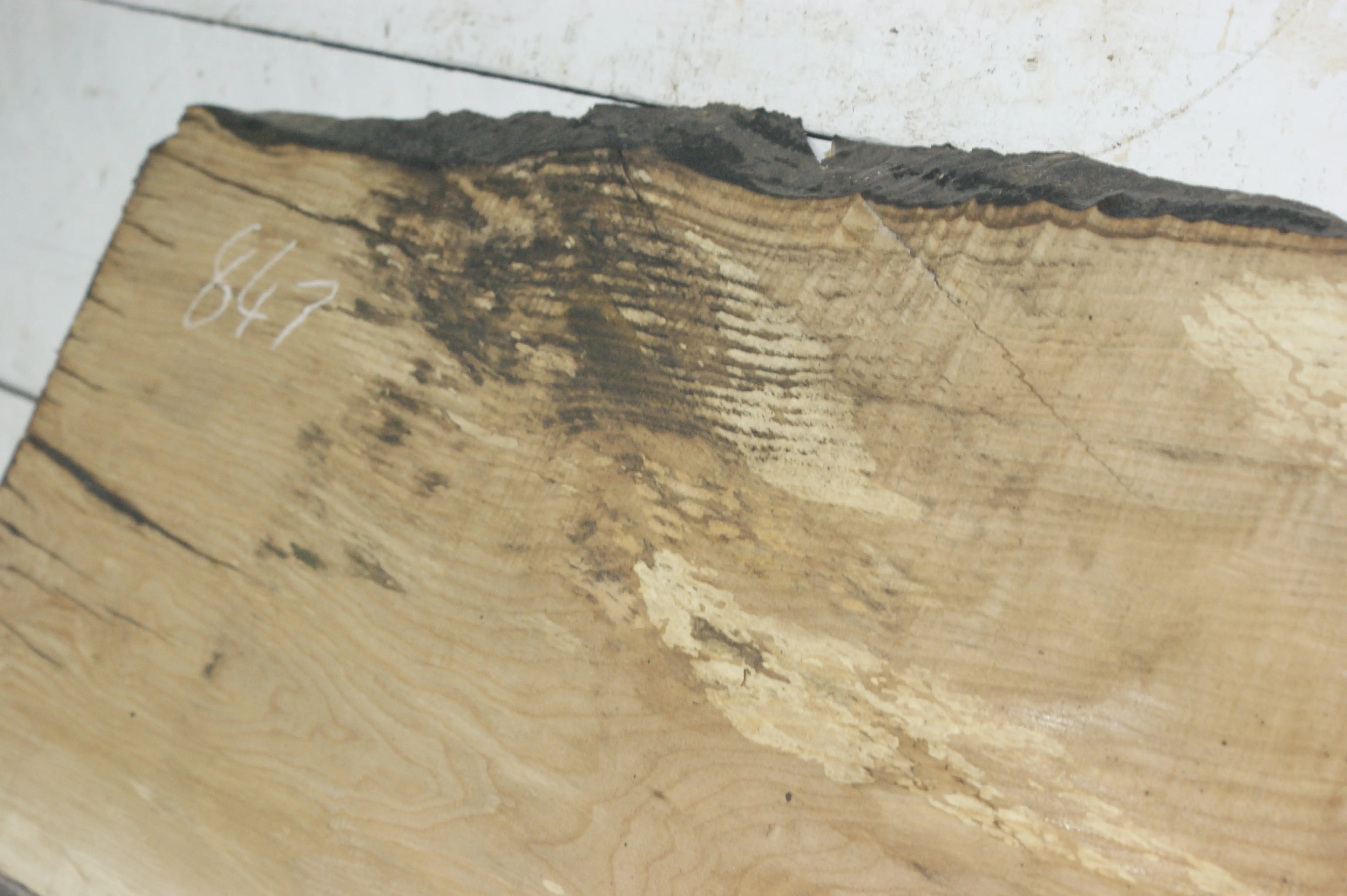 English Ash hardwood board 1120 L x 455 W x 30 D       (847) Ash