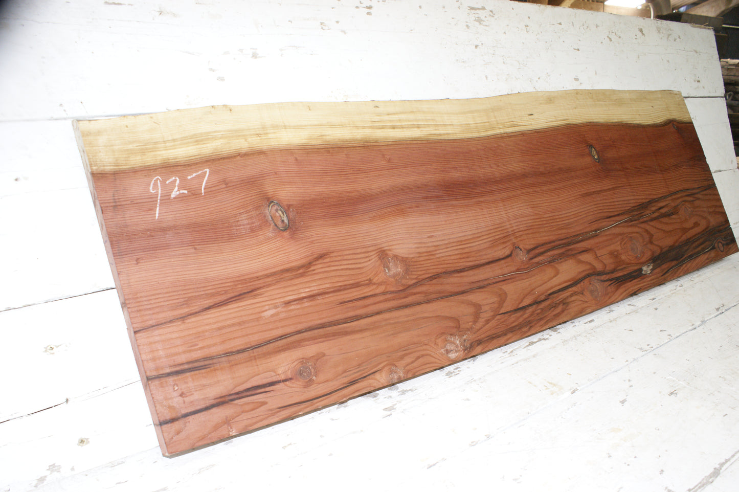 WIDE, RED CEDAR PLANK, BOARD.  1425 L x 463 W x 47 D (mm)  (927)