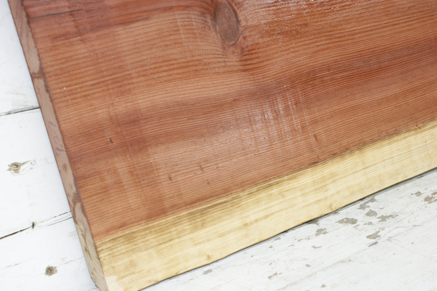 WIDE, RED CEDAR PLANK, BOARD.  1425 L x 463 W x 47 D (mm)  (927)