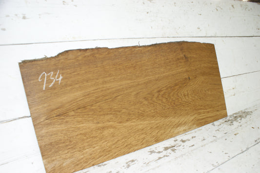 BROWN OAK HARDWOOD PLANK, CRAFTS, SHELVING  903 L x 393 W x 18 D mm (934)