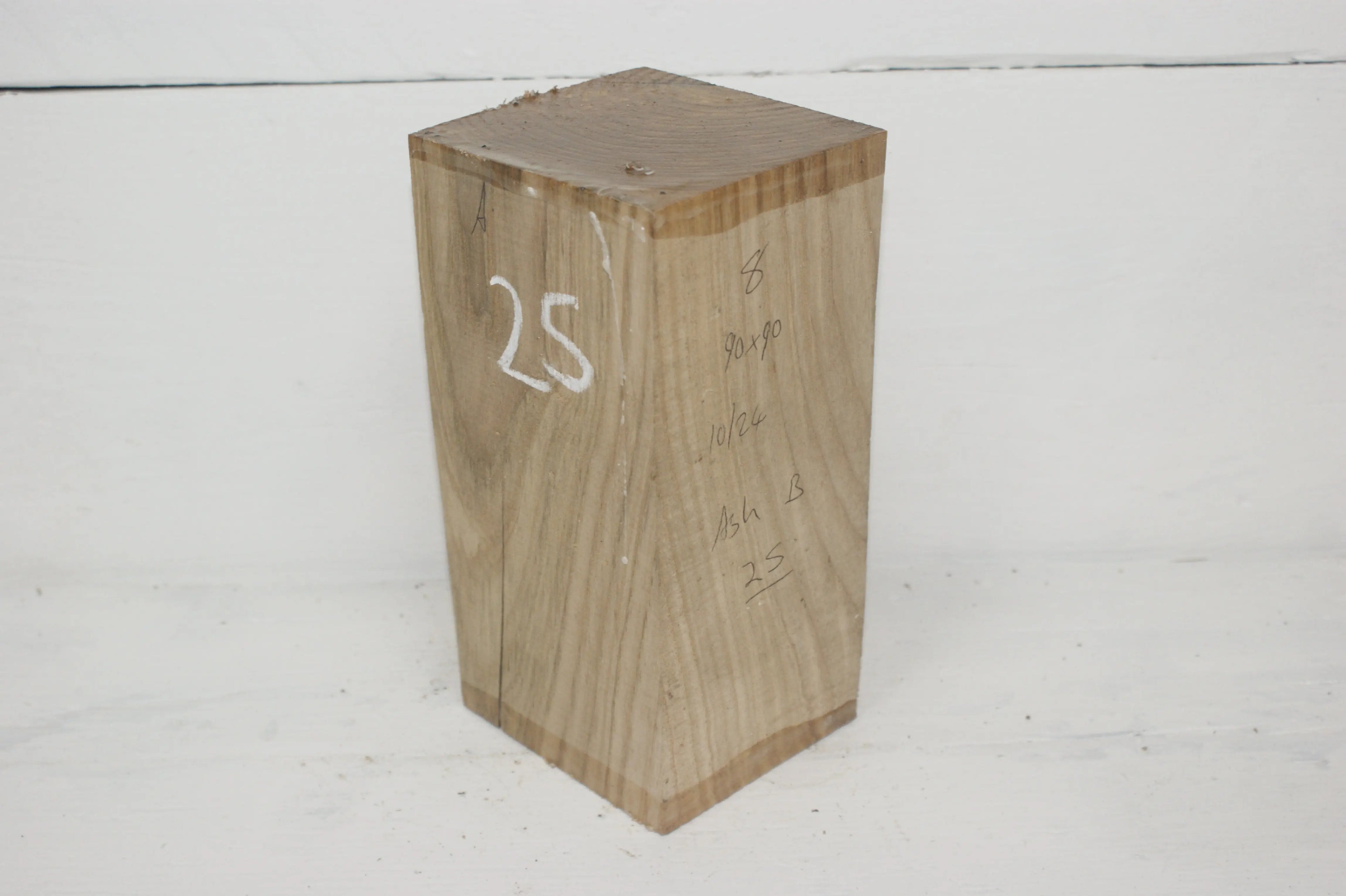 Ash 204 x 90 mm B Grade wood turning blank  (025) Wood Turning Blanks A, B & C Grade