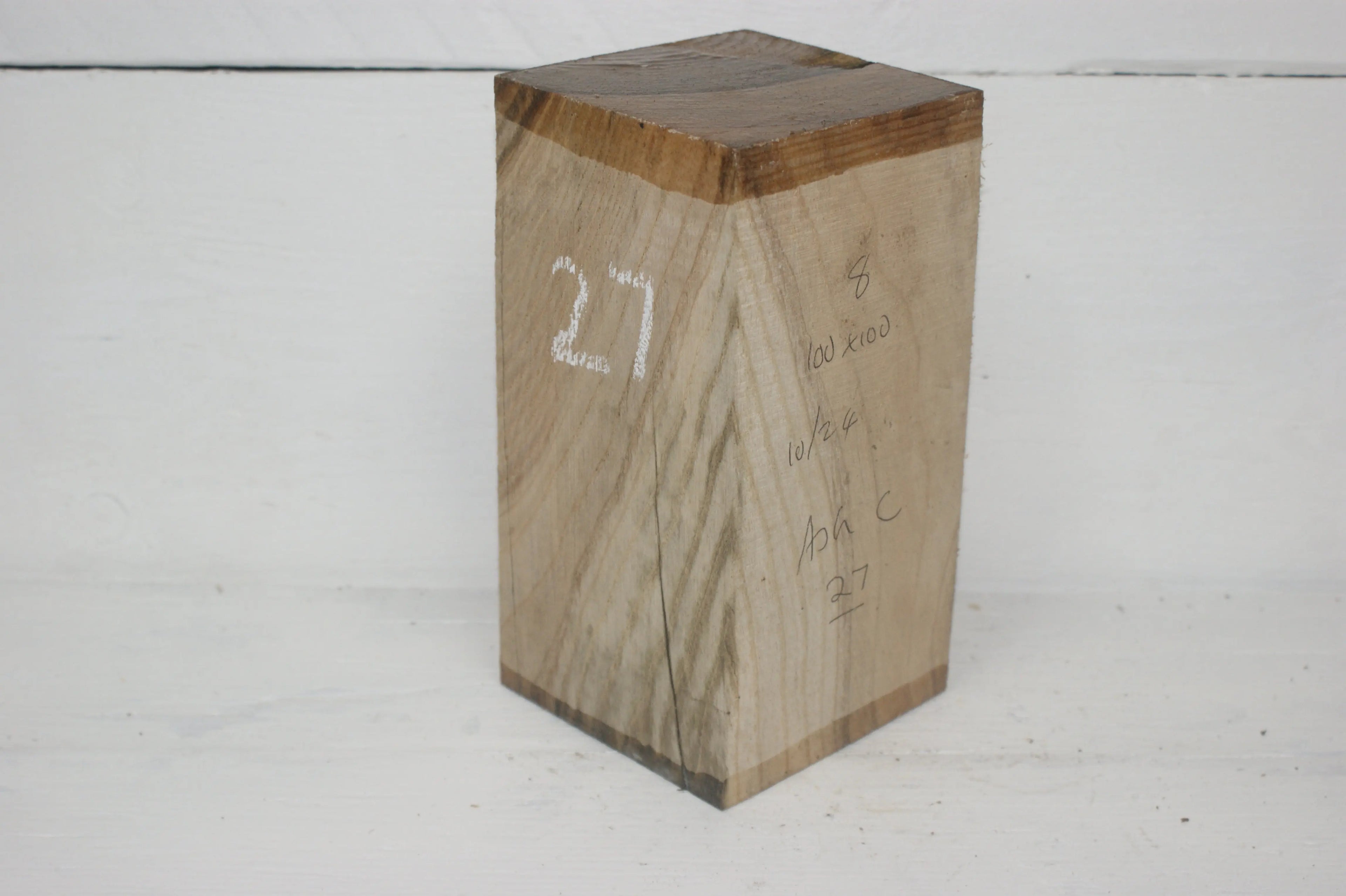 Ash 204 x 100 mm C Grade wood turning blank  (027) Wood Turning Blanks A, B & C Grade