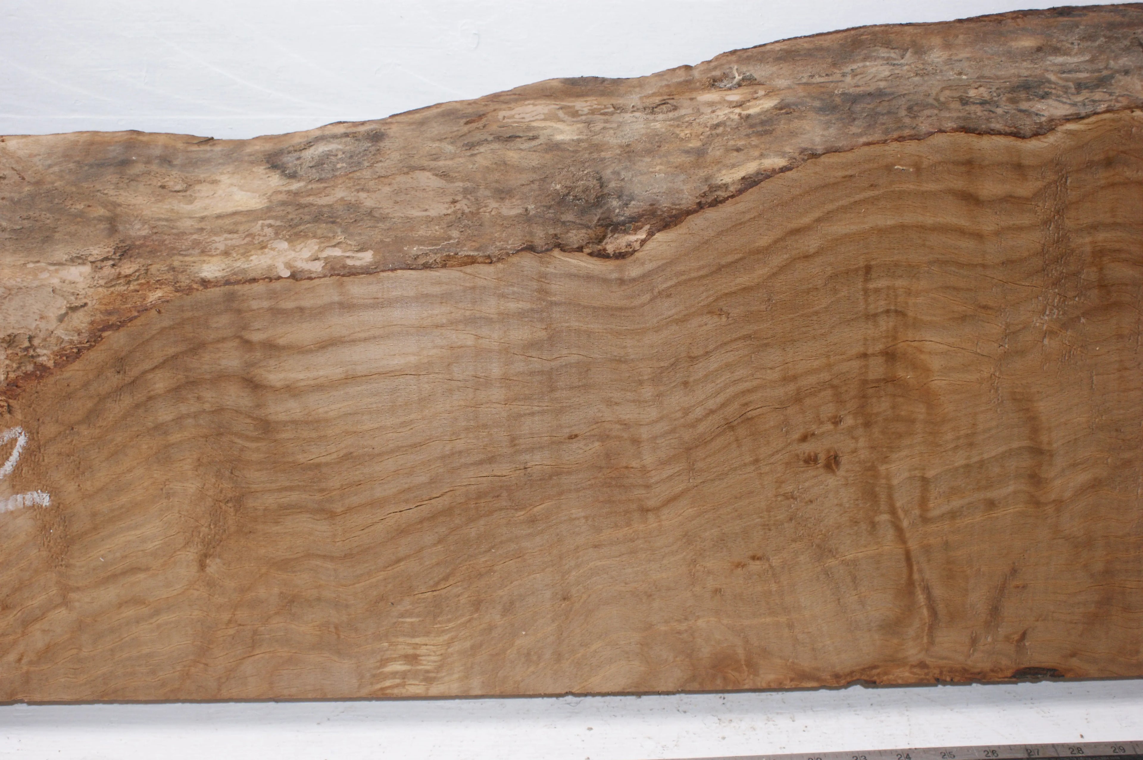 Beech  955 L x 396 - 305  W x 76 D (mm)    ( 102) spalted beech