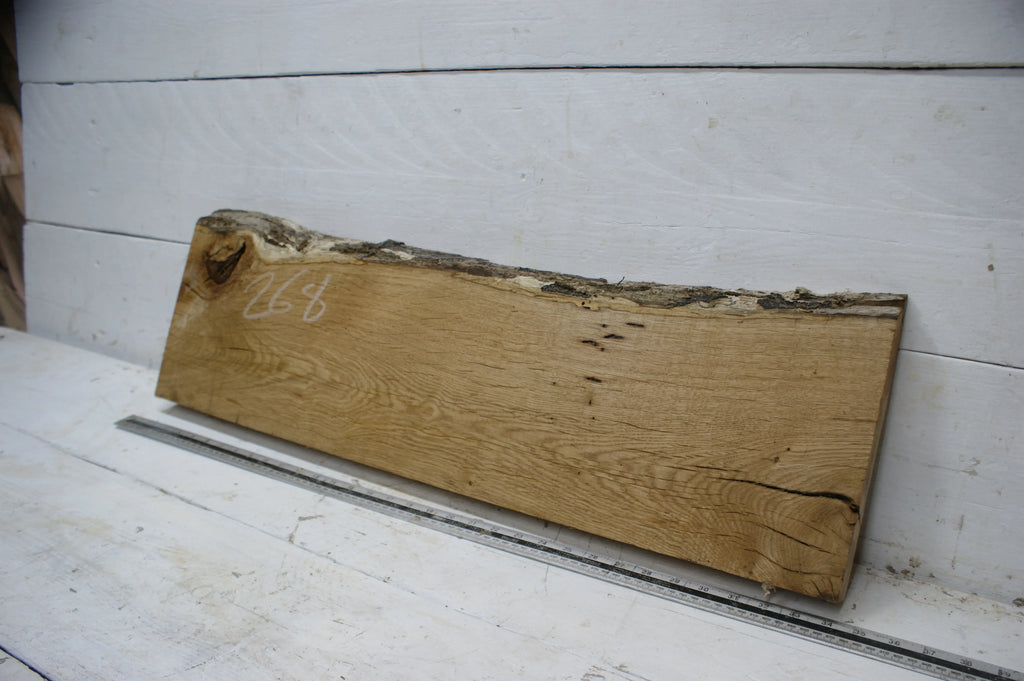Oak, 852 L x 264 - 228 W x 44 D (mm) plank, hardwood timber  (268) Oak & Burr Oak