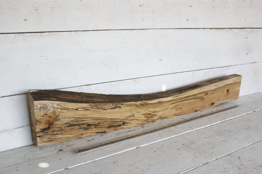(435) SPALTED BEECH, HARDWOOD 1180 L x 202 - 112 W x 49 D (mm)