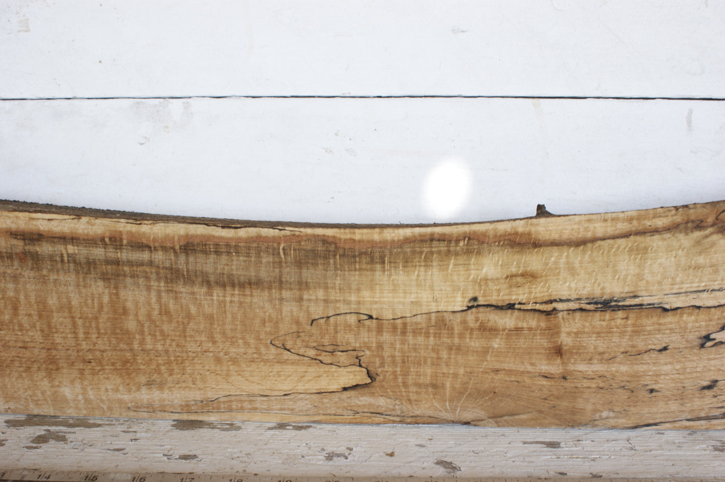 (435) SPALTED BEECH, HARDWOOD 1180 L x 202 - 112 W x 49 D (mm)