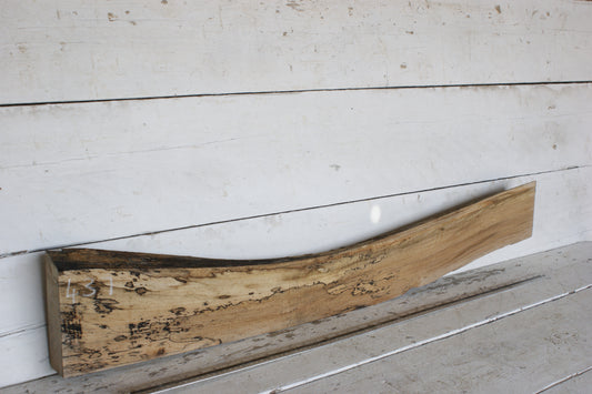 (437) SPALTED BEECH, HARDWOOD 1138 L x 180 - 105 W x 50 D (mm)