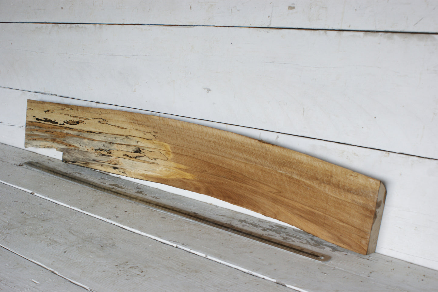 (443) SPALTED BEECH, HARDWOOD 1188 L x 168 - 134 W x 37 D (mm)