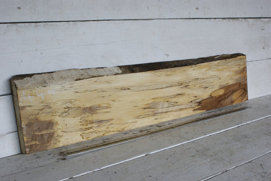 (444) SPALTED BEECH, HARDWOOD 1250 L x 245 - 240 W x 36 D (mm)