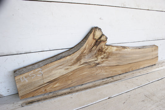 (453) SPALTED BEECH, HARDWOOD 1008 L x 279 - 119 W x 34 D (mm)