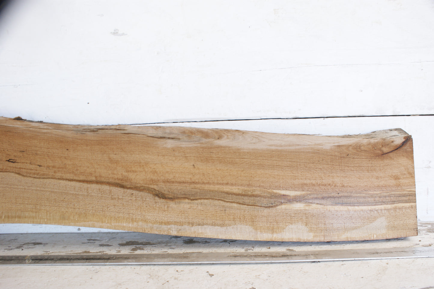 (457) SPALTED BEECH, HARDWOOD 950 L x 196 - 156 W x 37 D (mm)